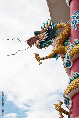 Dragon statue with the sky. © ohmega1982