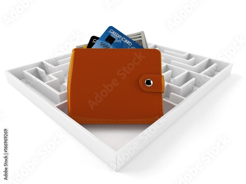 Obraz na płótnie Wallet inside maze