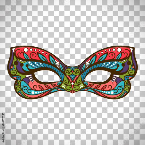 Colored mask in butterfly colors