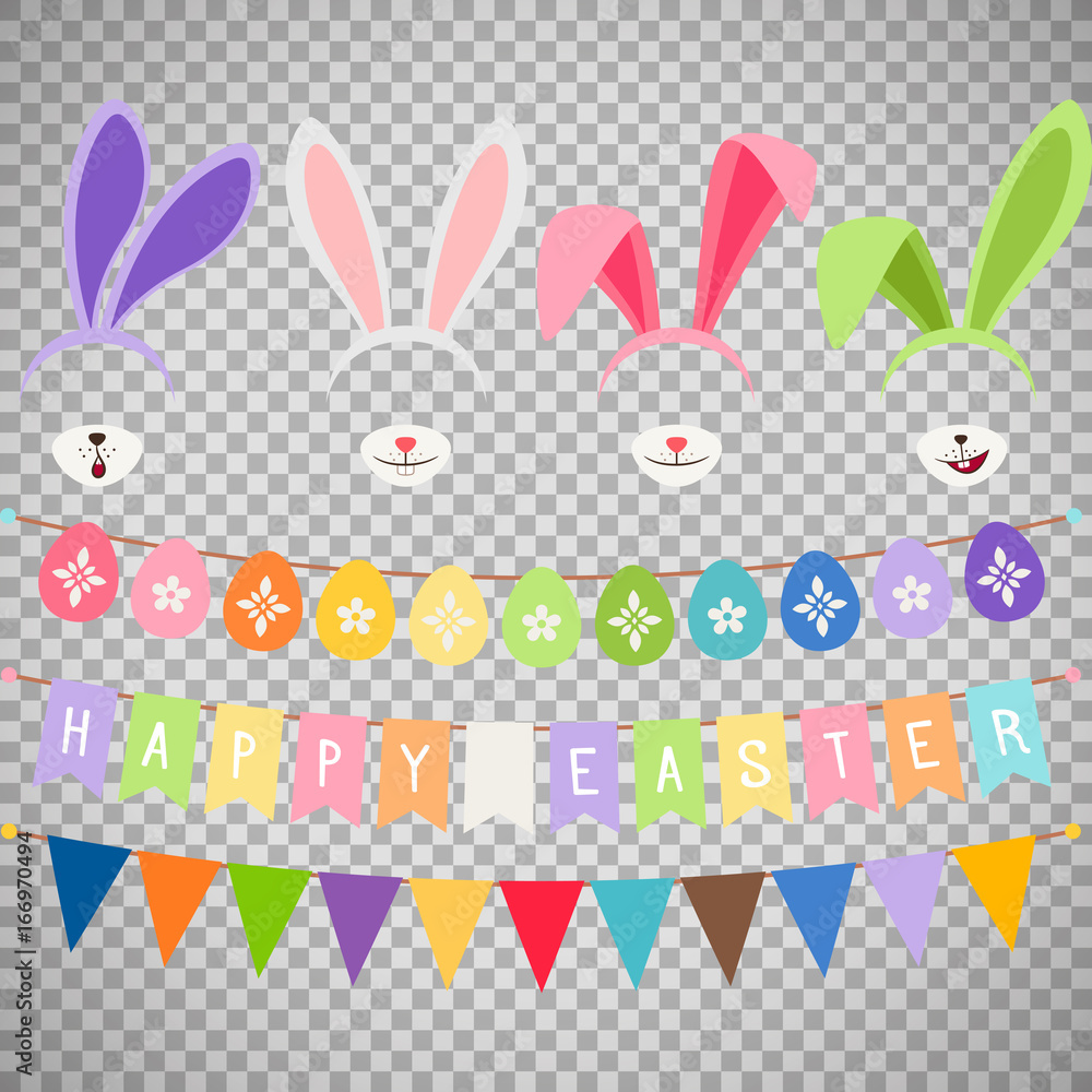Easter party decoration elements Easter party decoration elements