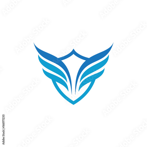 shield wing vector logo template