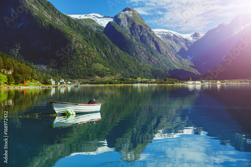 Εκτύπωση καμβά Beautiful Nature Norway natural landscape.