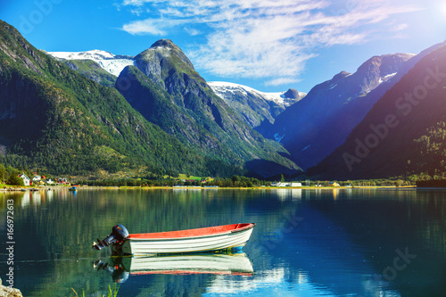 Beautiful Nature Norway natural landscape. © Max Topchii