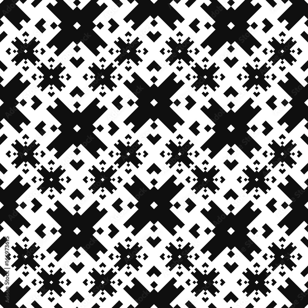Seamless pattern with american indian style. Tribal ornament plaid. Navajo background. Textile geo print.