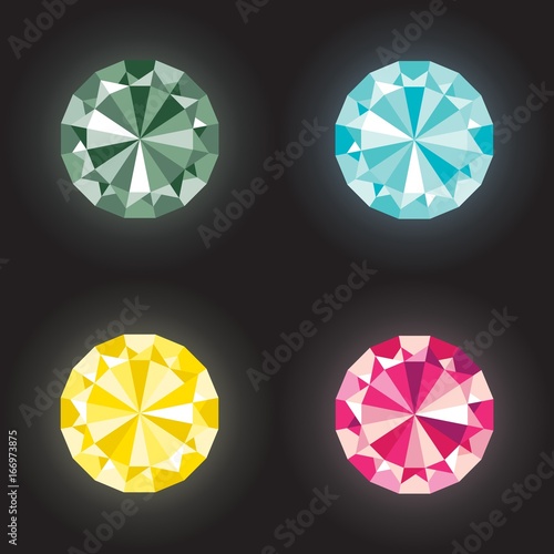 diamond. Composition from diamond. Vector illustration (EPS8). All parts (object) closed, possibility to edit, without transparence.