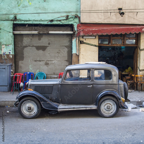Old car on the street of Cairo.