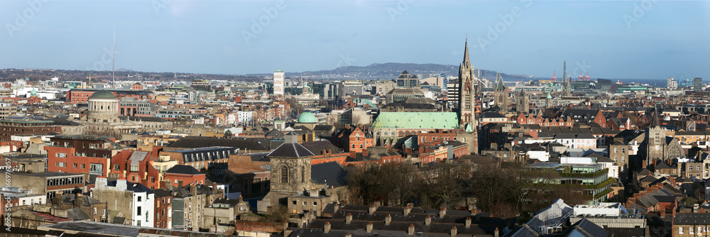 Fototapeta premium Panoramę miasta Dublin Irlandia
