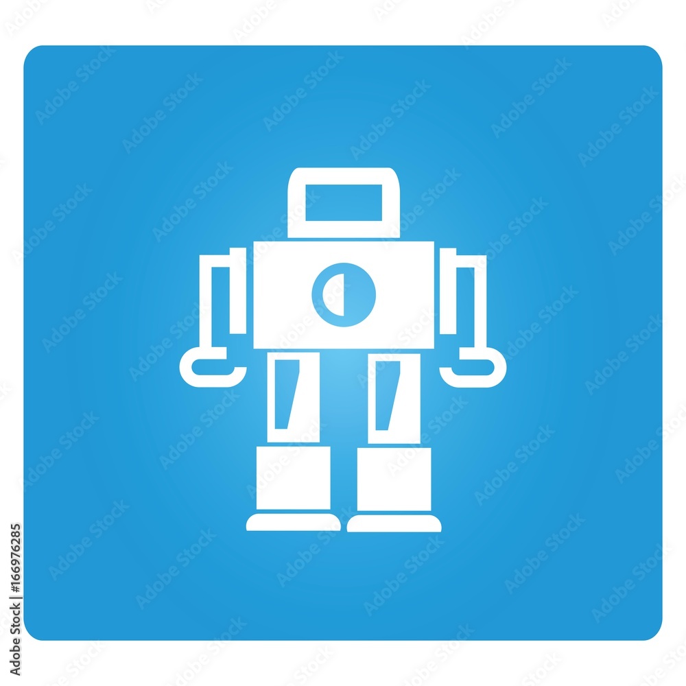 robot cartoon in blue background robot cartoon in blue background
