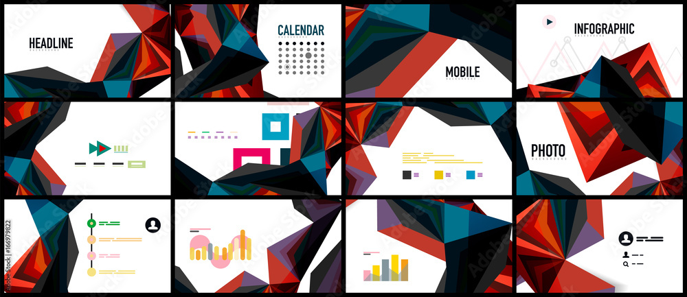 Modern triangle presentation template Modern triangle presentation template