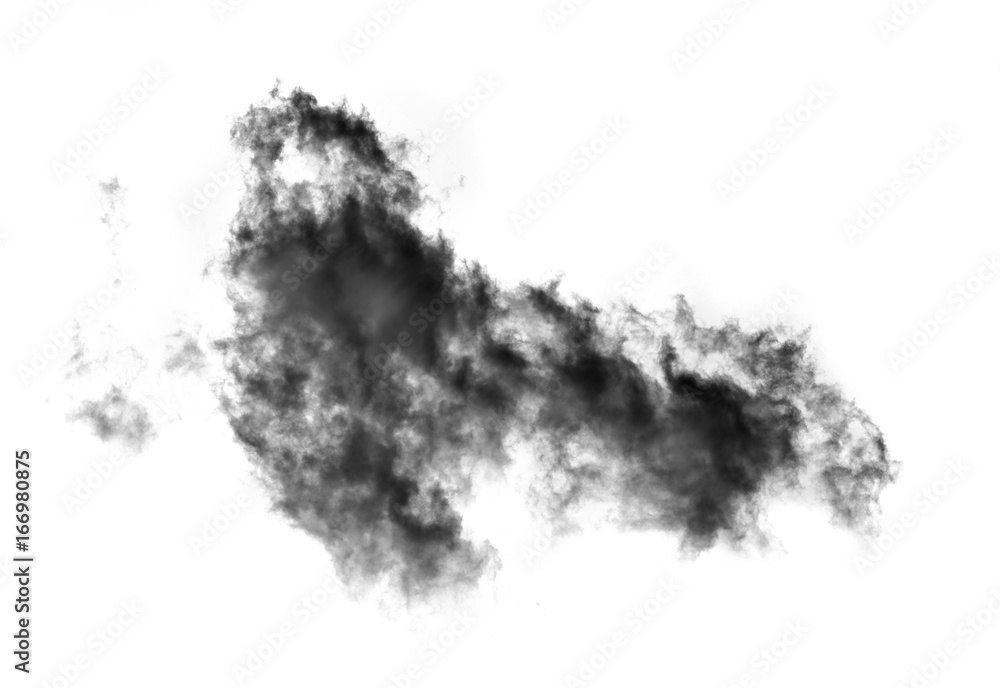Black cloud on white background