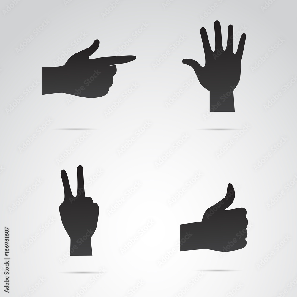 Human hand vector icon. Human hand vector icon.