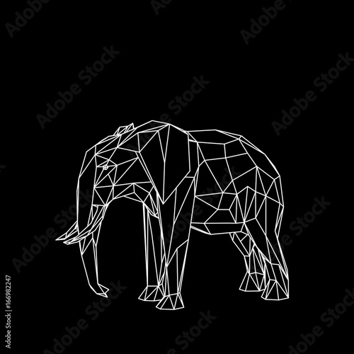 Abstract elephant. Isolated...