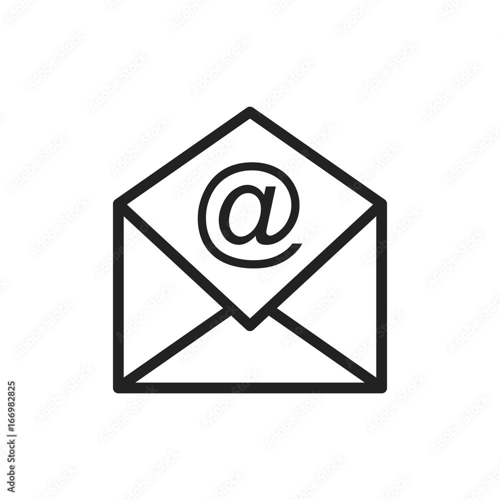 Mail envelope vector icon. Email flat vector illustration. E-mail business concept pictogram on white background. Mail envelope vector icon. Email flat vector illustration. E-mail business concept pictogram on white background.