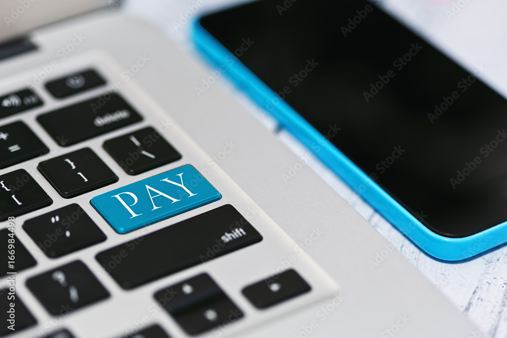 Obraz premium E-commerce online payment concept