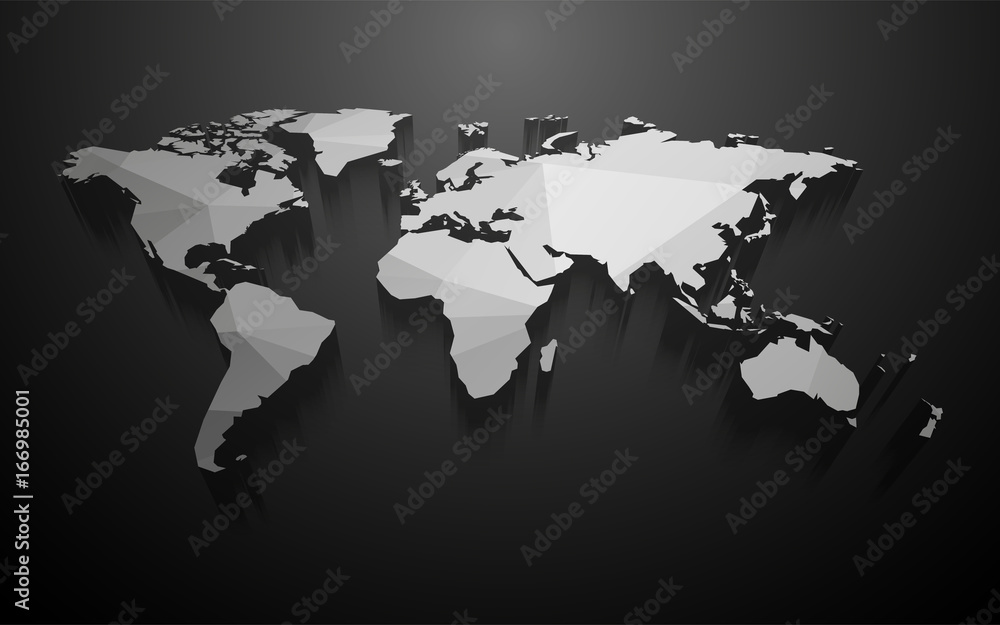 abstract 3D map of the world abstract 3D map of the world