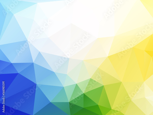 abstract vector blue yellow green geometric background