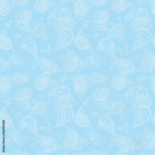 Floral paisley vector colorful ornate seamless pattern. Vector