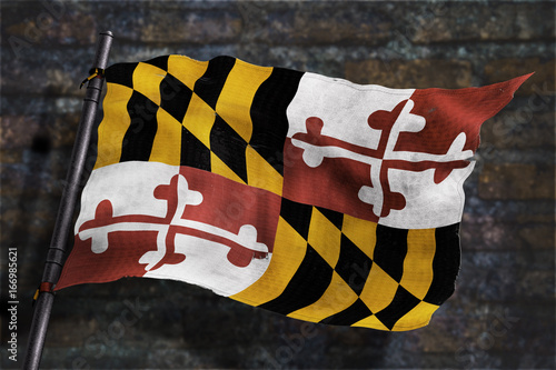 Drapeau du Maryland (USA) usé