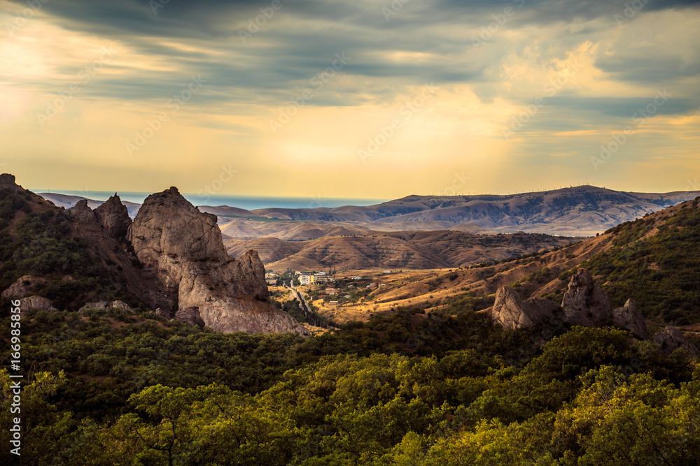 Amazing mountain landscape in the Crimea.