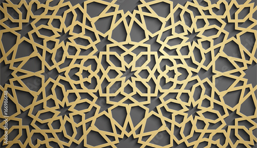 Islamic ornament vector   persian motiff . 3d ramadan islamic round pattern elements . Geometric circular ornamental arabic symbol vector .