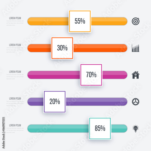 Vector illustration infographic five options