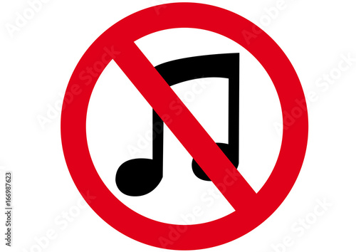 Schild Musik verboten