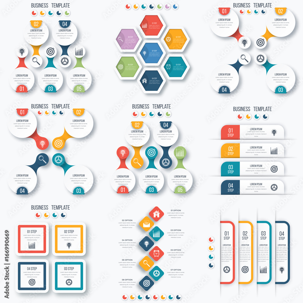Set with infographics Set with infographics