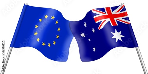 Flags. Europe and Australia photo