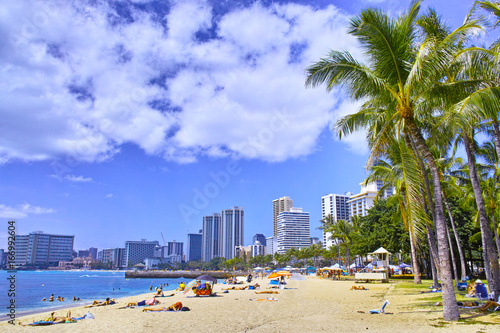 ハワイ　ワイキキビーチ