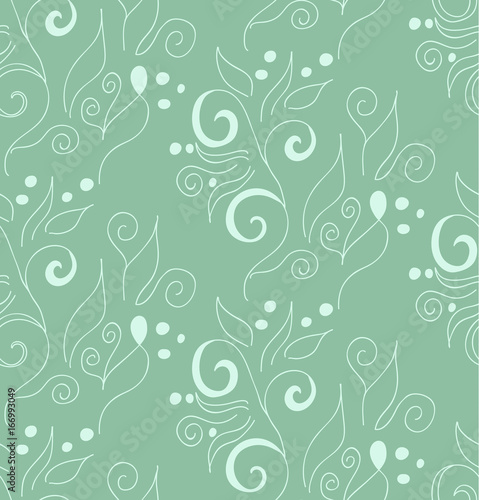 floral pattern on a green background