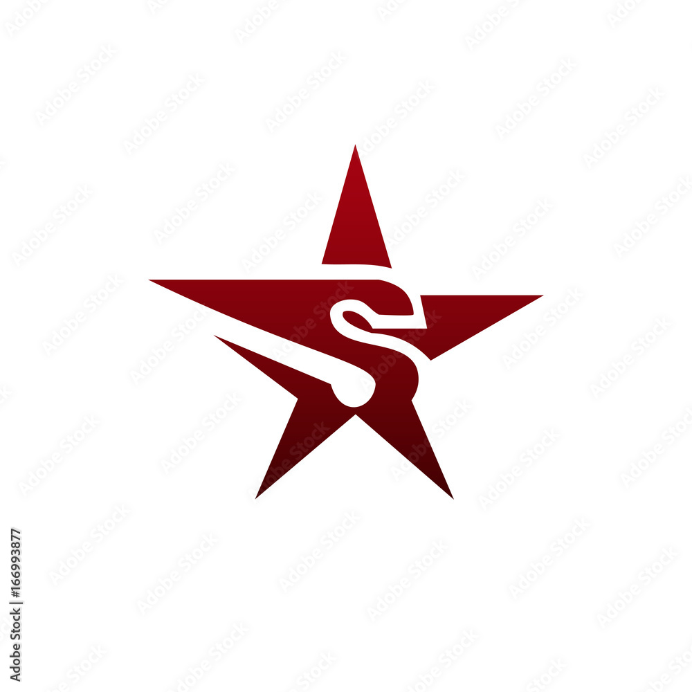 letter S star Logo design concept template Stock Vector | Adobe Stock