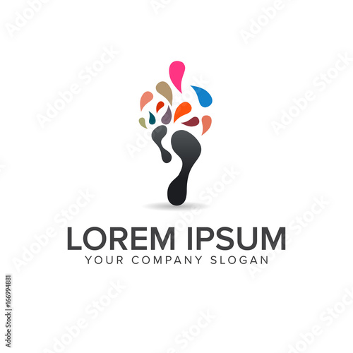 Leg Media logo design concept template