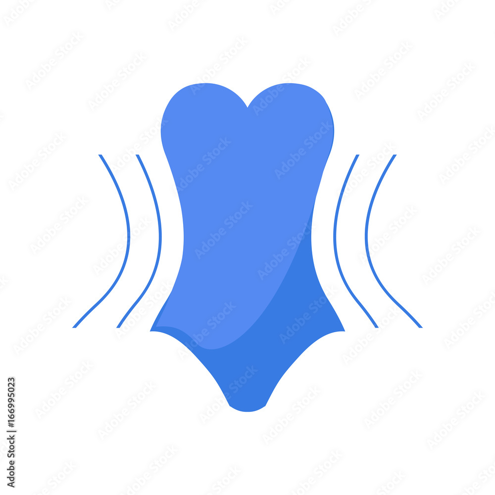 Vector. Concept slimming symbol weight loss. Silhouette of sport girl with slender figure Vector. Concept slimming symbol weight loss. Silhouette of sport girl with slender figure