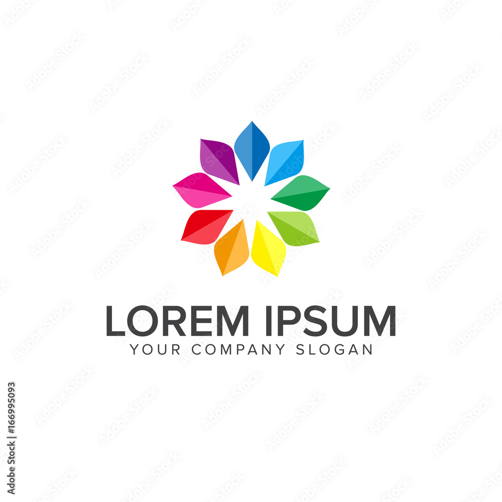 Media logo. multicolor design concept template