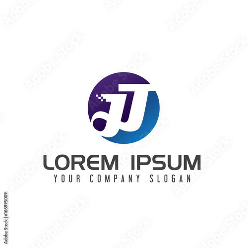 Free Download letter J technology logo design concept template - GFXLoad