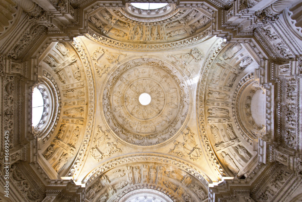 Interior of the Cathedral of Saint Mary of the See in Seville, Andalusia