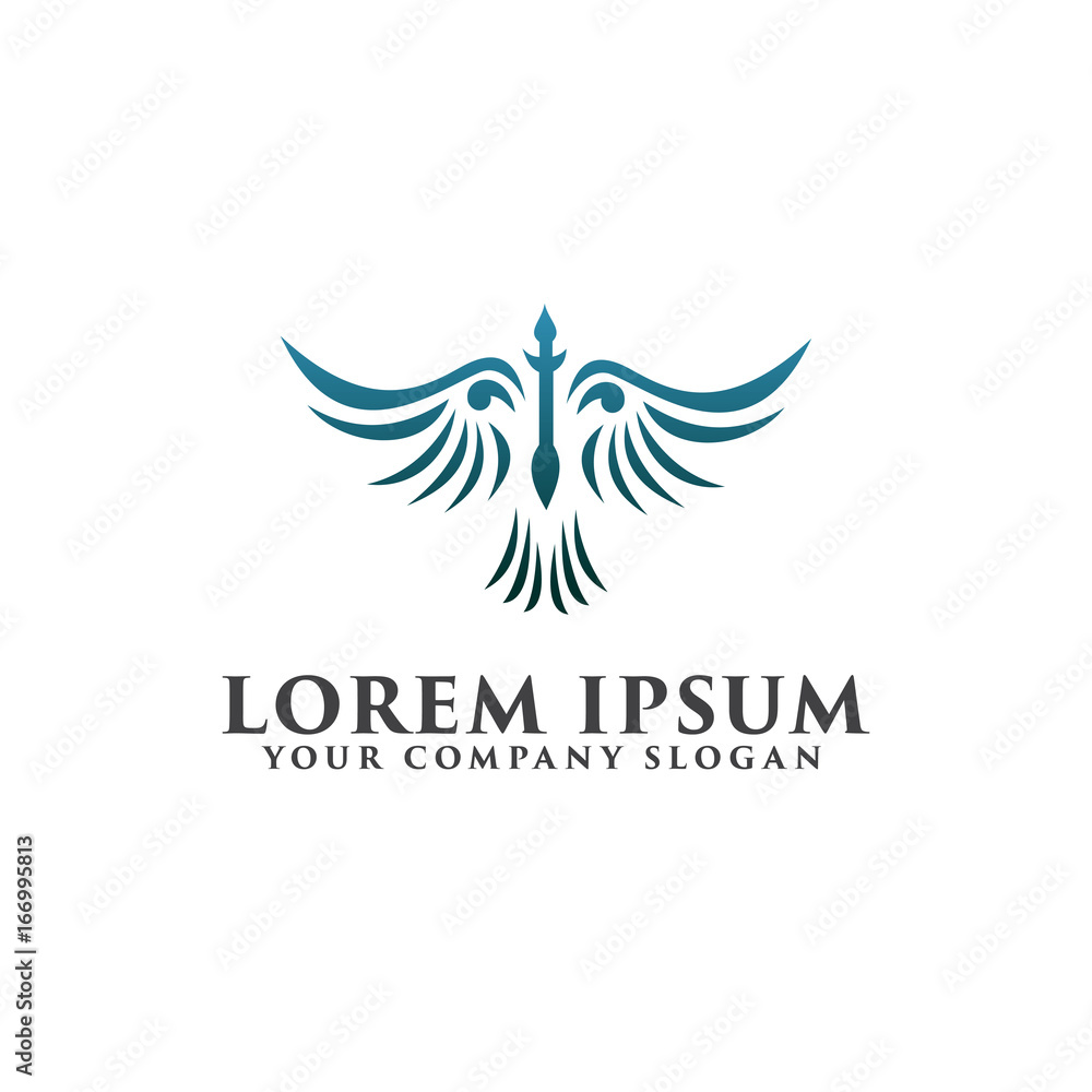 wings bird logo. luxury design concept template