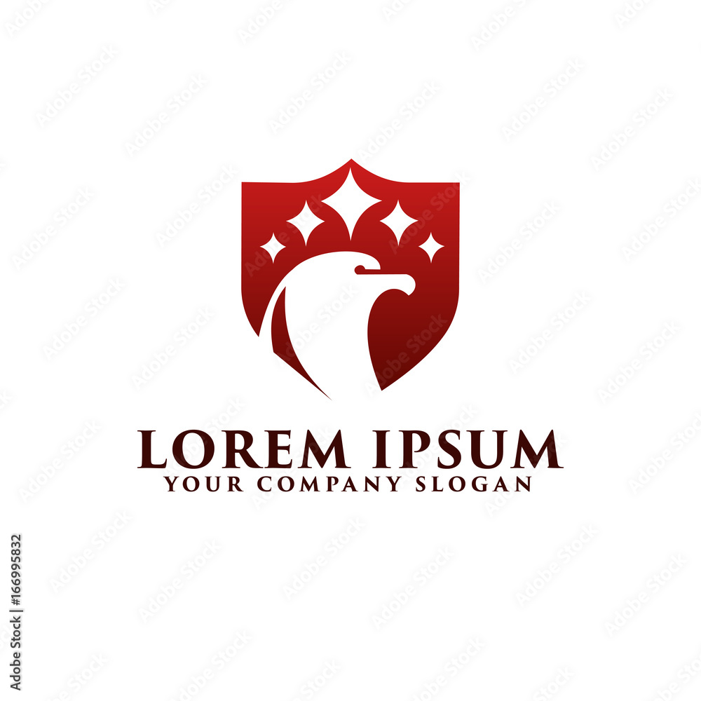 Obraz premium luxury eagle logo. shield design concept template