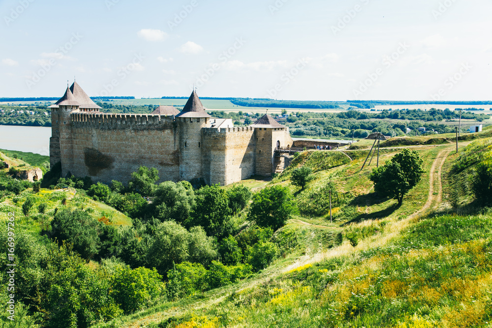 Medieval fortress in the Khotyn town West Ukraine