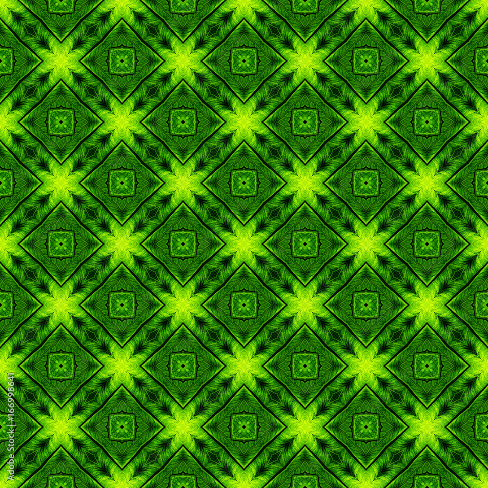 Dimensional Green Abstract Seamless Pattern Illustration