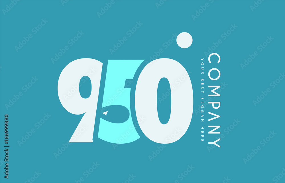 number 950 blue white cyan logo icon design number 950 blue white cyan logo icon design