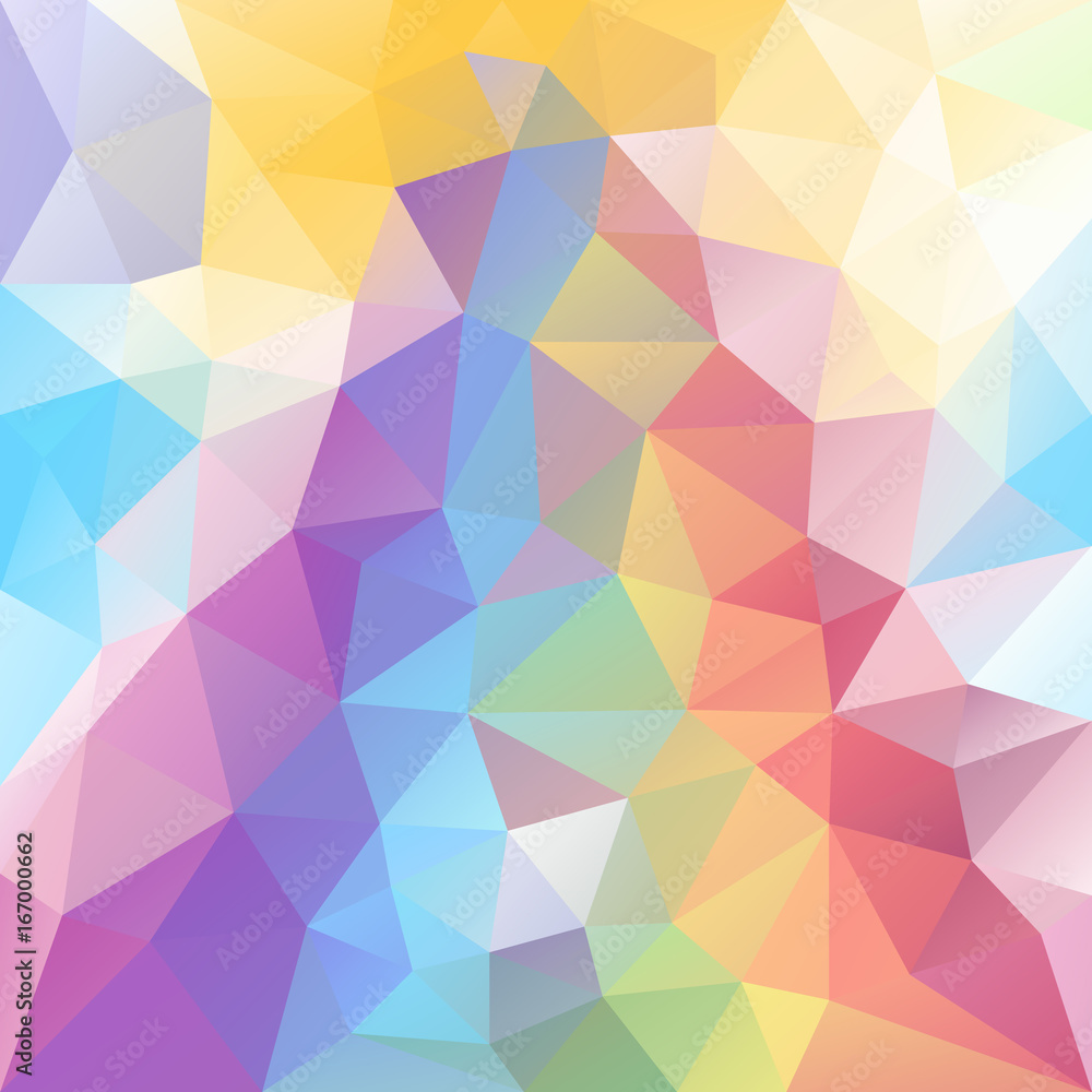 vector abstract irregular polygon background with a triangle pattern in pastel full spectrum rainbow color with reflection vector abstract irregular polygon background with a triangle pattern in pastel full spectrum rainbow color with reflection