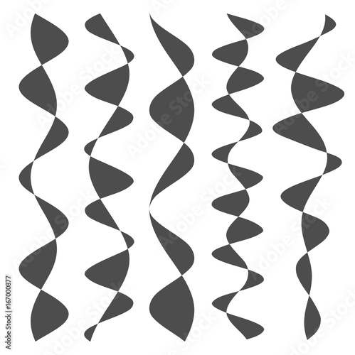 Abstract intersection wavy lines design element02