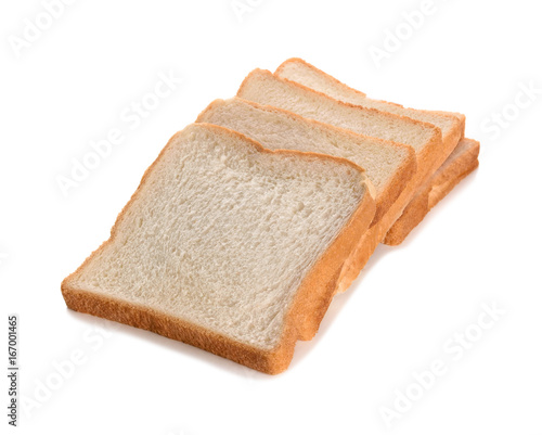Toast wheat bread sliced isolated on white background