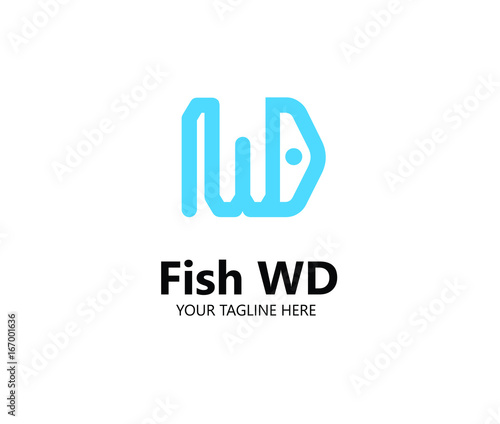 The logo of the letter w and d resembles a fish