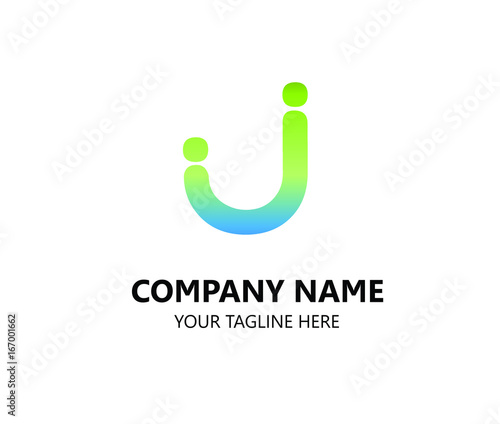 Logo letter U smile