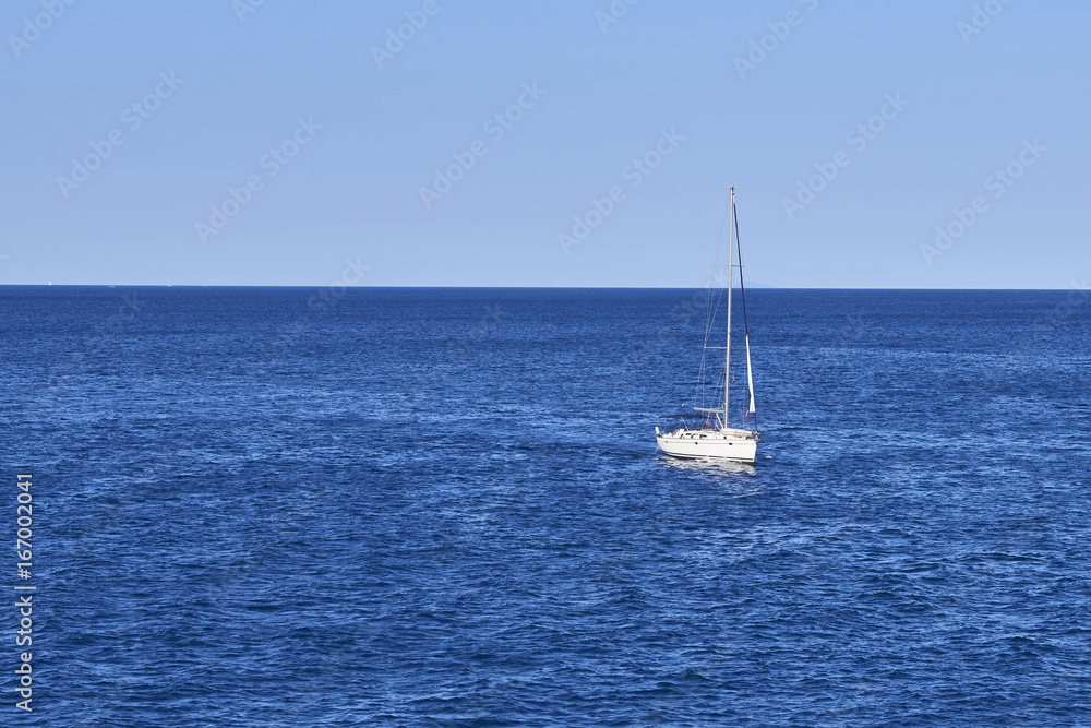 Yacht Sailing on the Adriatic Sea