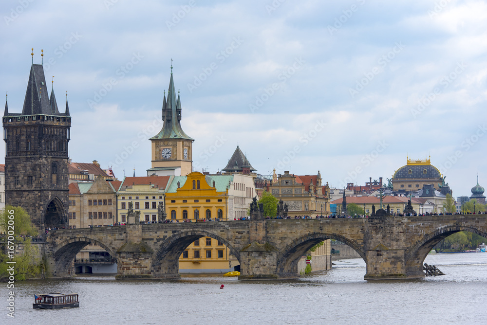 Most popular view of the main sightseeings in Prague Most popular view of the main sightseeings in Prague