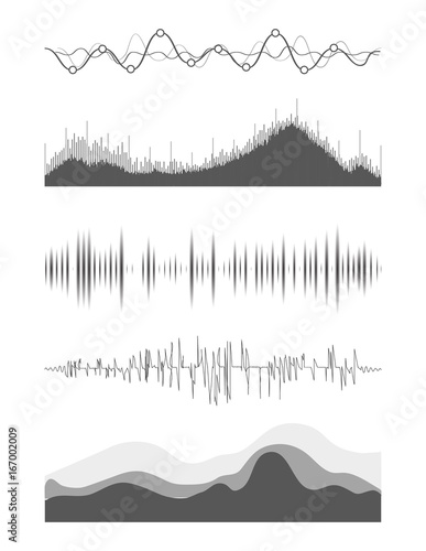 Vector music sound waves