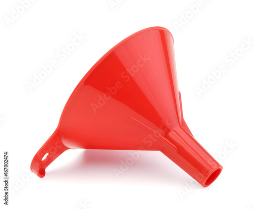 Plastic funnel isolated